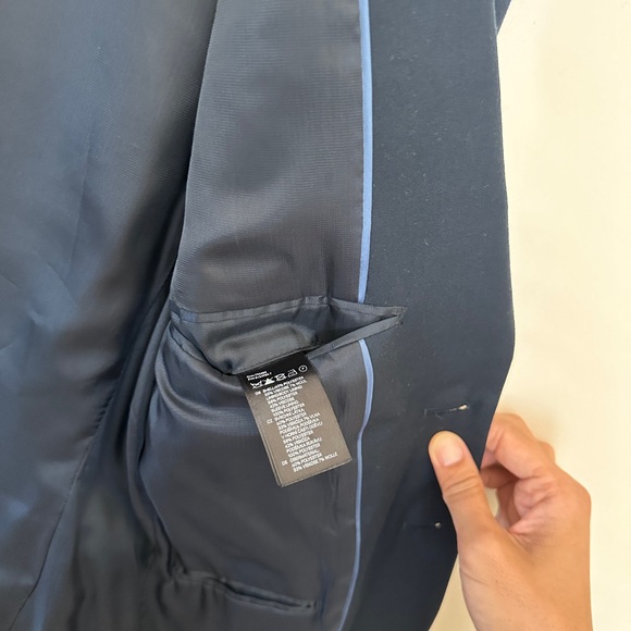 H&M Navy Blazer Slim Fit 36R - Picture 4 of 4